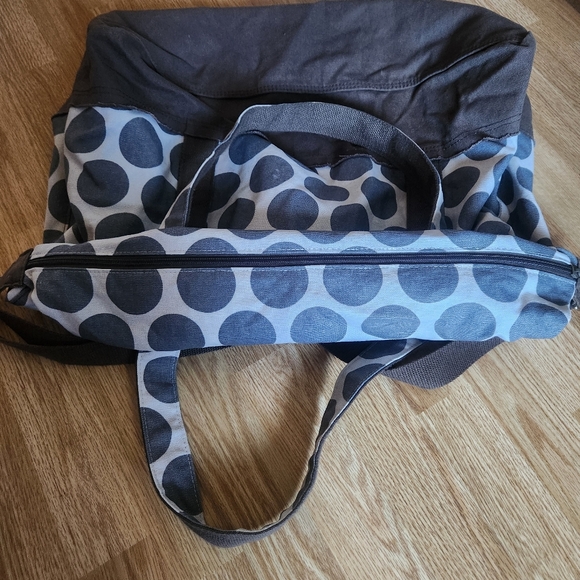 Thirty-One Blue and Gray Polka Dot Tote - Picture 9 of 11